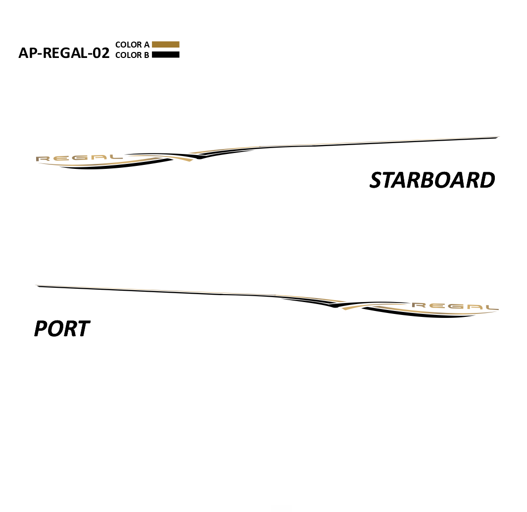 AP-REGAL-02 - Regal Series 2 Color Vinyl Boat Graphics Kit