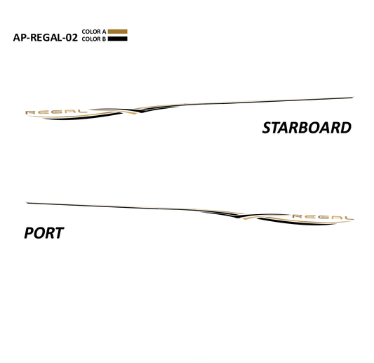 AP-REGAL-02 - Regal Series 2 Color Vinyl Boat Graphics Kit - Raceline Digital