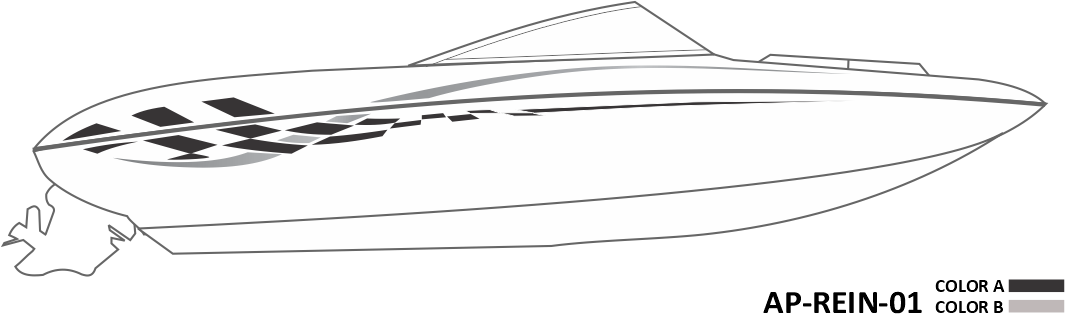 AP-REIN-01 - Reinell Series 2 Color Vinyl Boat Graphics Kit