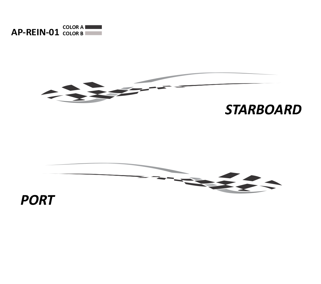 AP-REIN-01 - Reinell Series 2 Color Vinyl Boat Graphics Kit