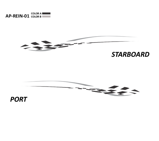 AP-REIN-01 - Reinell Series 2 Color Vinyl Boat Graphics Kit