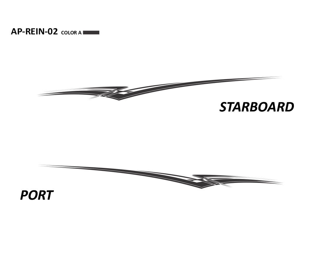 AP-REIN-02 - Reinell Series 1 Color Vinyl Boat Graphics Kit