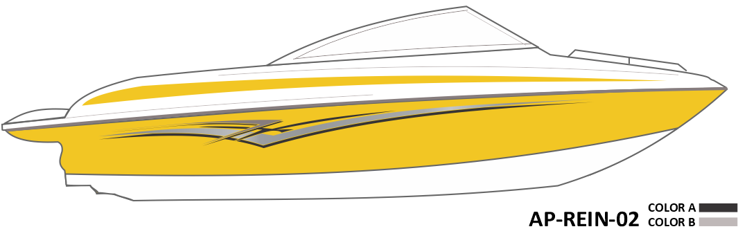 AP-REIN-02 - Reinell Series 2 Color Vinyl Boat Graphics Kit