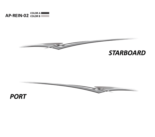 AP-REIN-02 - Reinell Series 2 Color Vinyl Boat Graphics Kit - Raceline Digital