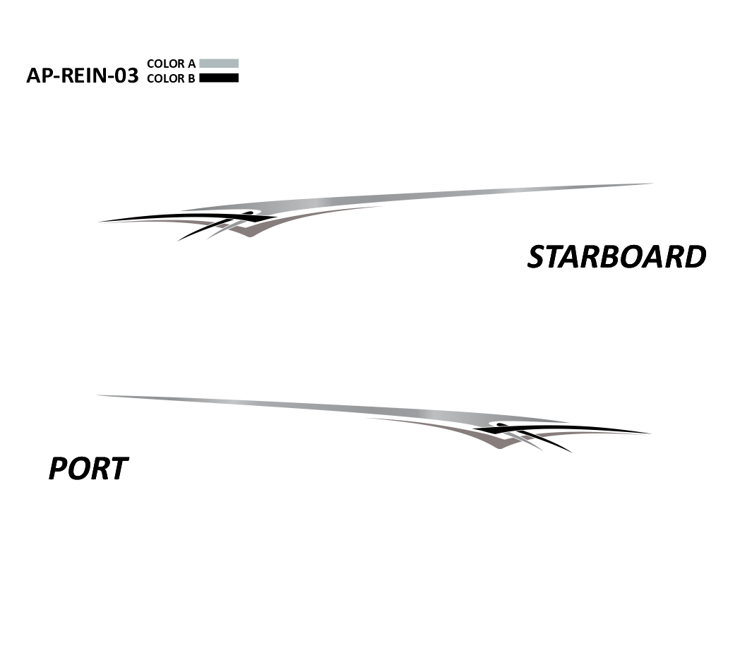 AP-REIN-03 - Reinell Series 2 Color Vinyl Boat Graphics Kit