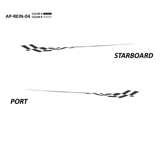 AP-REIN-04 - Reinell Series 2 Color Vinyl Boat Graphics Kit - Raceline Digital
