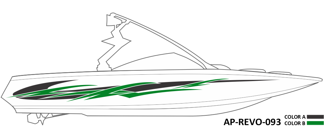 AP-REVO-093 - Revolution Series 2 Color Vinyl Boat Graphics Kit