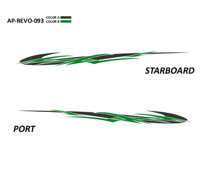 AP-REVO-093 - Revolution Series 2 Color Vinyl Boat Graphics Kit