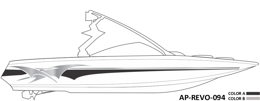 AP-REVO-094 - Revolution Series 2 Color Vinyl Boat Graphics Kit