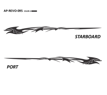 AP-REVO-095 - Revolution Series 1 Color Vinyl Boat Graphics Kit