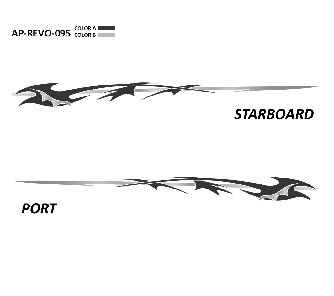 AP-REVO-095 - Revolution Series 2 Color Vinyl Boat Graphics Kit