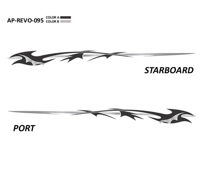 AP-REVO-095 - Revolution Series 2 Color Vinyl Boat Graphics Kit