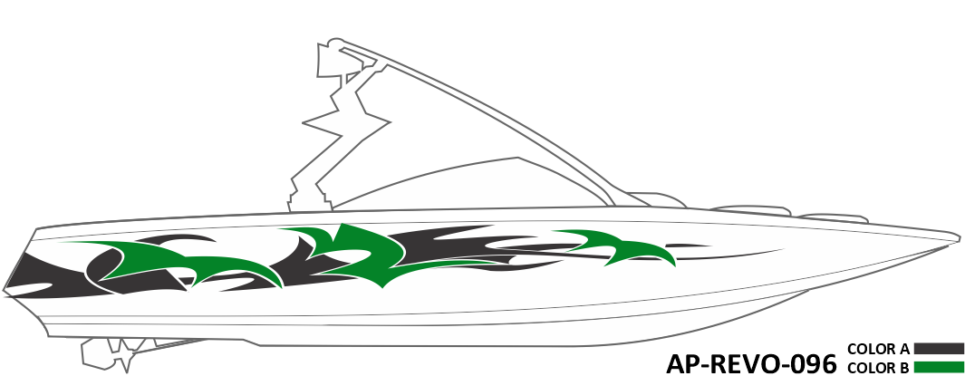 AP-REVO-096 - Revolution Series 2 Color Vinyl Boat Graphics Kit