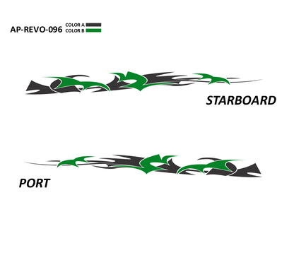 AP-REVO-096 - Revolution Series 2 Color Vinyl Boat Graphics Kit