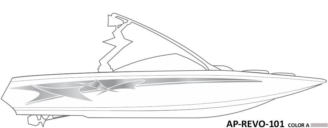 AP-REVO-101 - Revolution Series 1 Color Vinyl Boat Graphics Kit