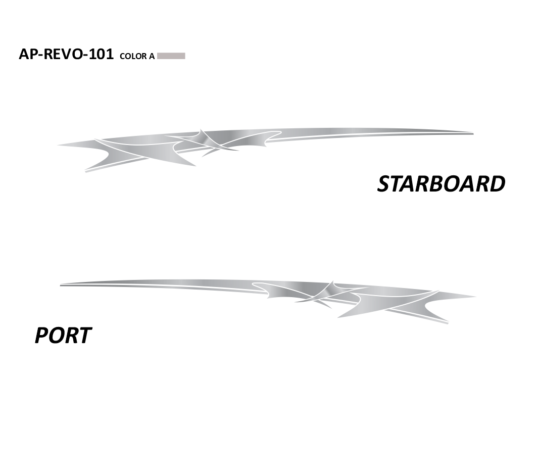 AP-REVO-101 - Revolution Series 1 Color Vinyl Boat Graphics Kit