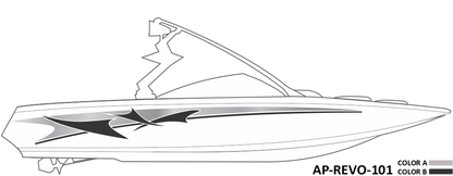 AP-REVO-101 - Revolution Series 2 Color Vinyl Boat Graphics Kit