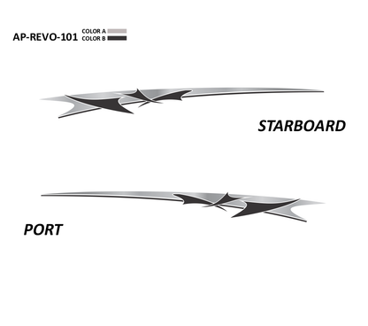 AP-REVO-101 - Revolution Series 2 Color Vinyl Boat Graphics Kit
