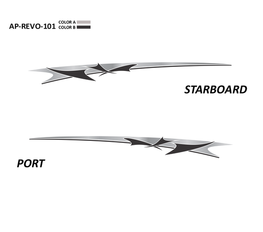 AP-REVO-101 - Revolution Series 2 Color Vinyl Boat Graphics Kit