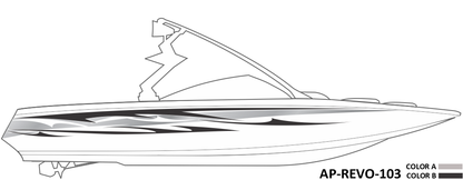 AP-REVO-103 - Revolution Series 2 Color Vinyl Boat Graphics Kit