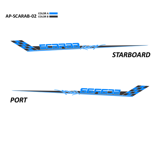 AP-SCARAB-02 - Scarab Series 2 Color Vinyl Boat Graphics Kit