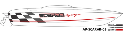 AP-SCARAB-03 - Scarab Series 3 Color Vinyl Boat Graphics Kit