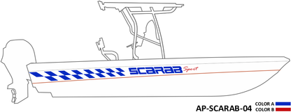 AP-SCARAB-04 - Scarab Series 2 Color Vinyl Boat Graphics Kit