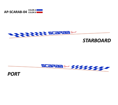 AP-SCARAB-04 - Scarab Series 2 Color Vinyl Boat Graphics Kit