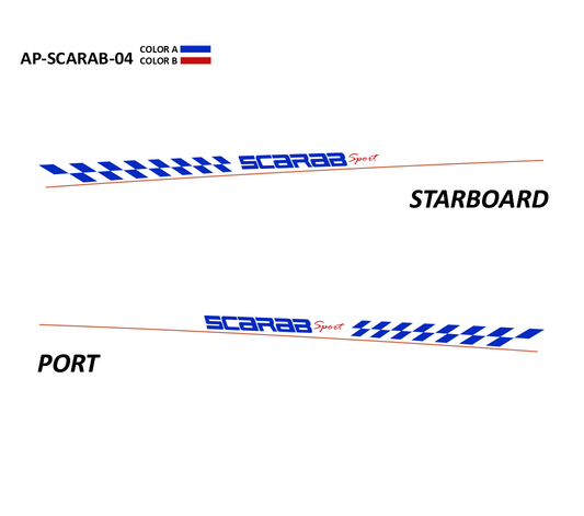 AP-SCARAB-04 - Scarab Series 2 Color Vinyl Boat Graphics Kit