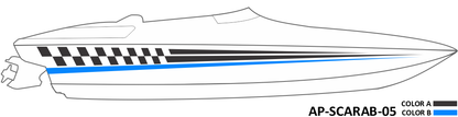 AP-SCARAB-05 - Scarab Series 2 Color Vinyl Boat Graphics Kit