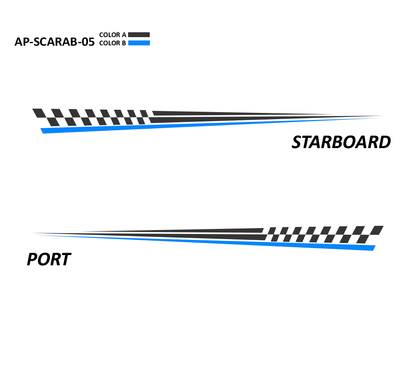 AP-SCARAB-05 - Scarab Series 2 Color Vinyl Boat Graphics Kit