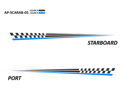 AP-SCARAB-05 - Scarab Series 2 Color Vinyl Boat Graphics Kit
