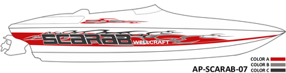 AP-SCARAB-07 - Scarab Series 3 Color Vinyl Boat Graphics Kit