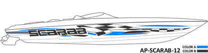 AP-SCARAB-12 - Scarab Series 2 Color Vinyl Boat Graphics Kit