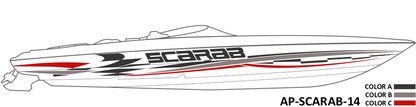 AP-SCARAB-14 - Scarab Series 3 Color Vinyl Boat Graphics Kit