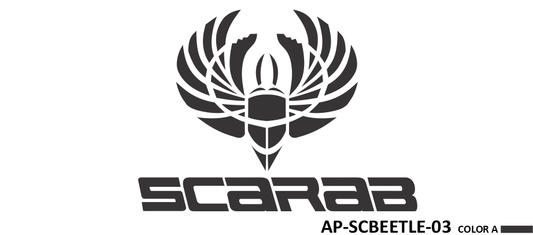 AP-SCBEETLE-03 - Scarab Beetle 1 Color Vinyl Logo