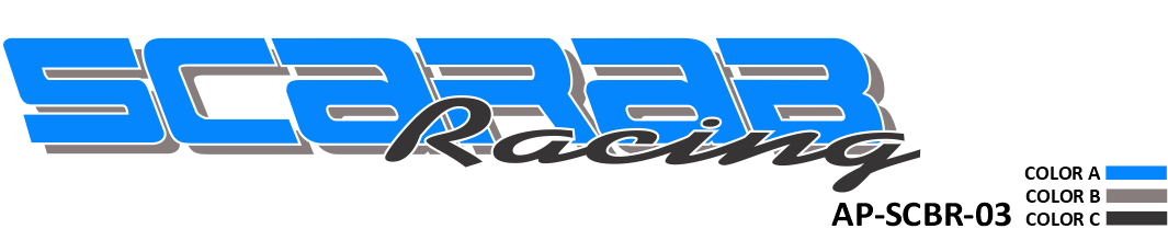 AP-SCBR-03 - Scarab Series 3 Color Vinyl Scarab Racing Logo