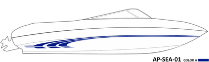 AP-SEA-01 - Sea Ray Series 1 Color Vinyl Boat Graphics Kit