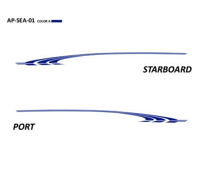 AP-SEA-01 - Sea Ray Series 1 Color Vinyl Boat Graphics Kit