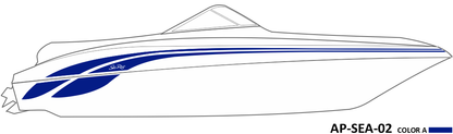AP-SEA-02 - Sea Ray Series 1 Color Vinyl Boat Graphics Kit