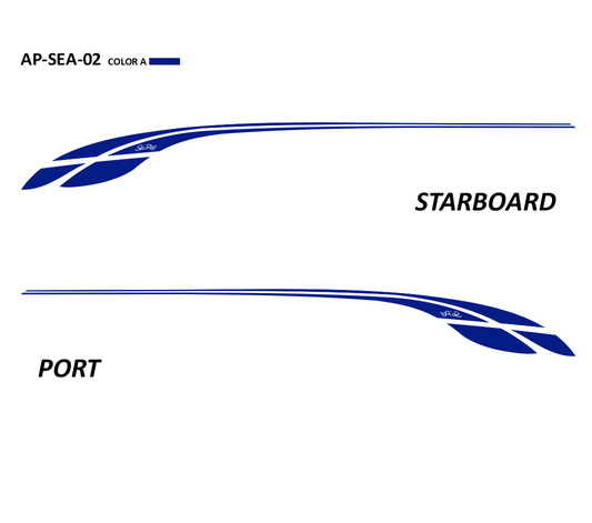 AP-SEA-02 - Sea Ray Series 1 Color Vinyl Boat Graphics Kit