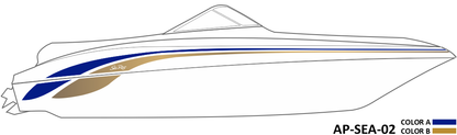 AP-SEA-02 - Sea Ray Series 2 Color Vinyl Boat Graphics Kit