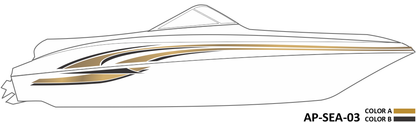 AP-SEA-03 - Sea Ray Series 2 Color Vinyl Boat Graphics Kit