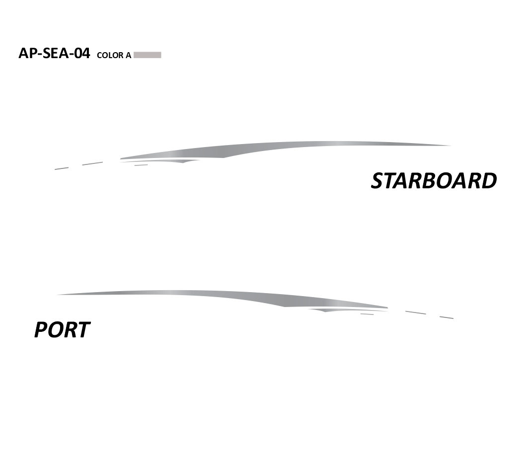 AP-SEA-04 - Sea Ray Series 1 Color Vinyl Boat Graphics Kit