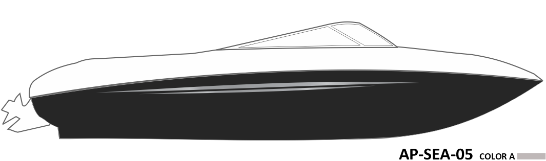 AP-SEA-05 - Sea Ray Series 1 Color Vinyl Boat Graphics Kit