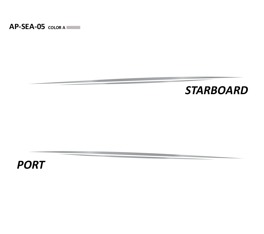 AP-SEA-05 - Sea Ray Series 1 Color Vinyl Boat Graphics Kit