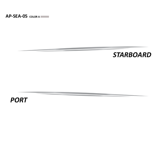 AP-SEA-05 - Sea Ray Series 1 Color Vinyl Boat Graphics Kit