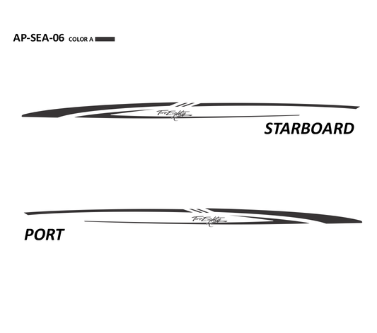 AP-SEA-06 - Sea Ray Series 1 Color Vinyl Boat Graphics Kit
