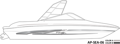 AP-SEA-06 - Sea Ray Series 2 Color Vinyl Boat Graphics Kit
