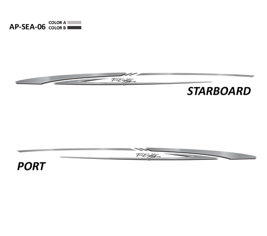 AP-SEA-06 - Sea Ray Series 2 Color Vinyl Boat Graphics Kit